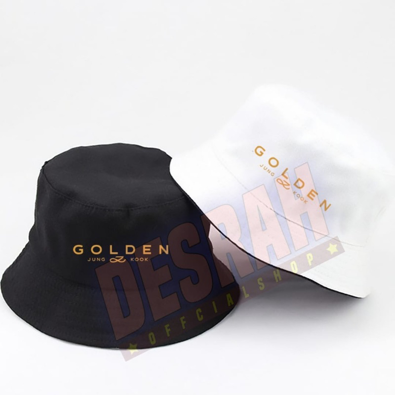 Bucket HATS korean jungkook bts ALBUM GOLDEN Version Of GOLDEN Writing Shopee Malaysia