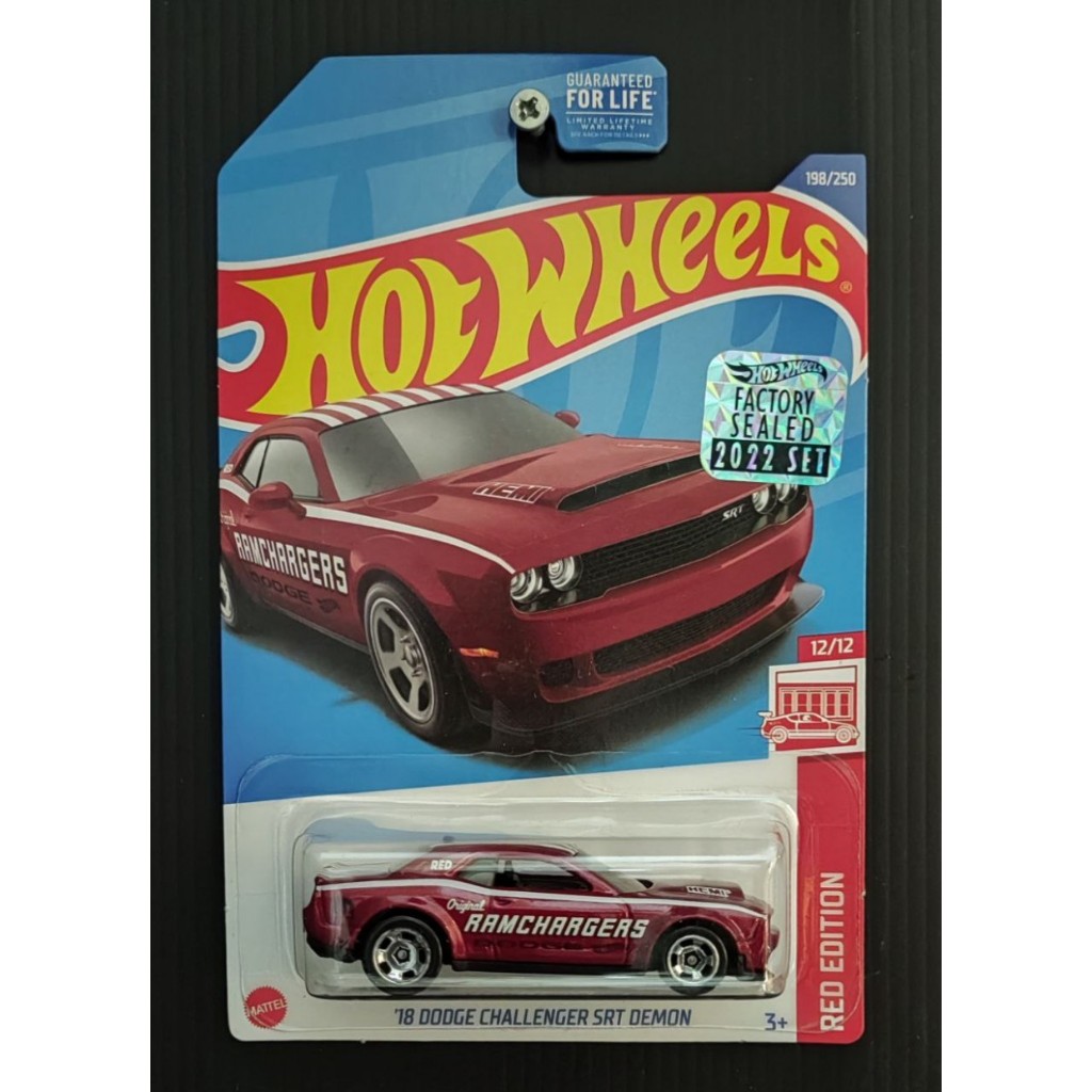 Hot Wheels 18 Dodge Challenger Srt Demon Red Edition Fs 2022 Shopee