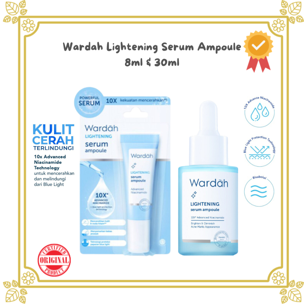 Wardah Lightening Serum Ampoule 8ml 30ml Serum 10x Advanced Niacinamide Shopee Malaysia 7286