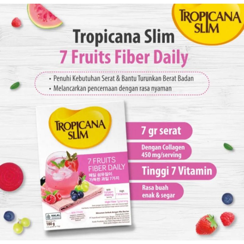 Tropicana Slim 7 Fruits Fiber Daily Sachet And Collagen Shot Shopee