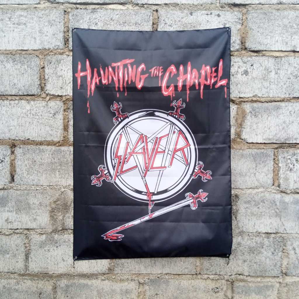 Poster SLAYER - HAUNTING THE CHAPAEL - Fabric Poster/Textile Poster ...