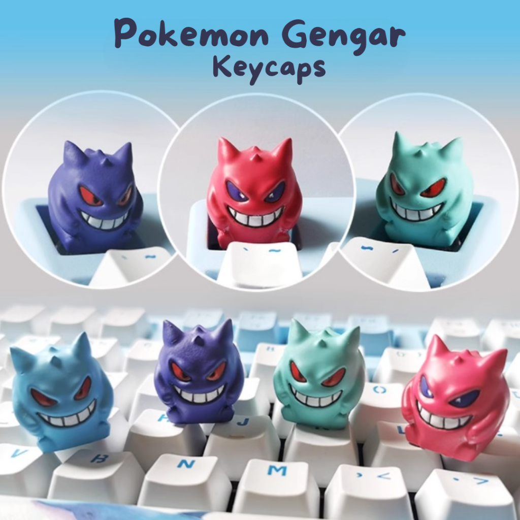 Pokemon Gengar Keycaps Mechanical keyboard; Keycaps Pokemon Anime Game ...