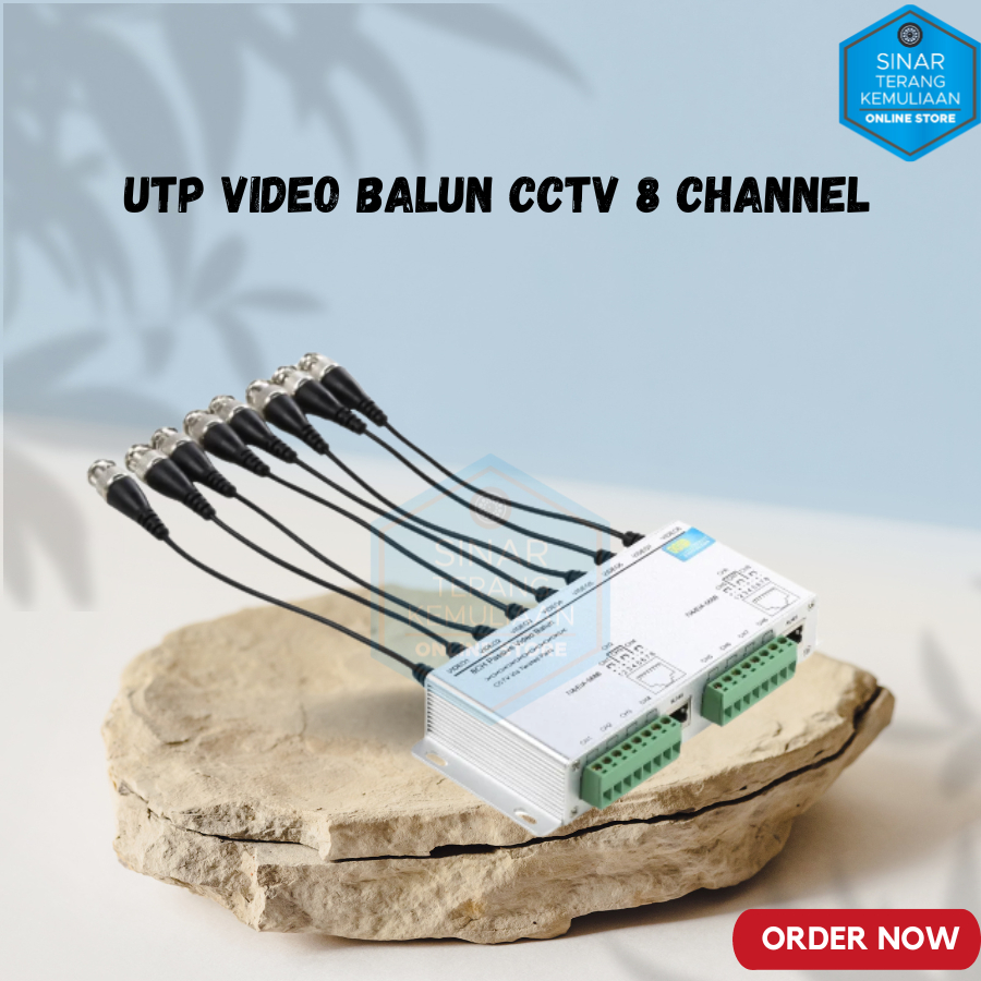 8-channel UTP RJ45 Passive Video Balun Transceiver For CCTV Camera BNC ...