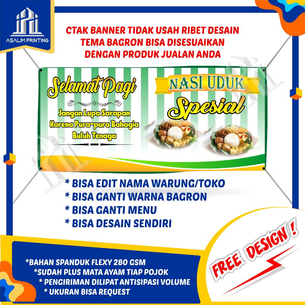 Nasi Uduk Banner Banner Selling Backdrof Custom Billboards X Food ...