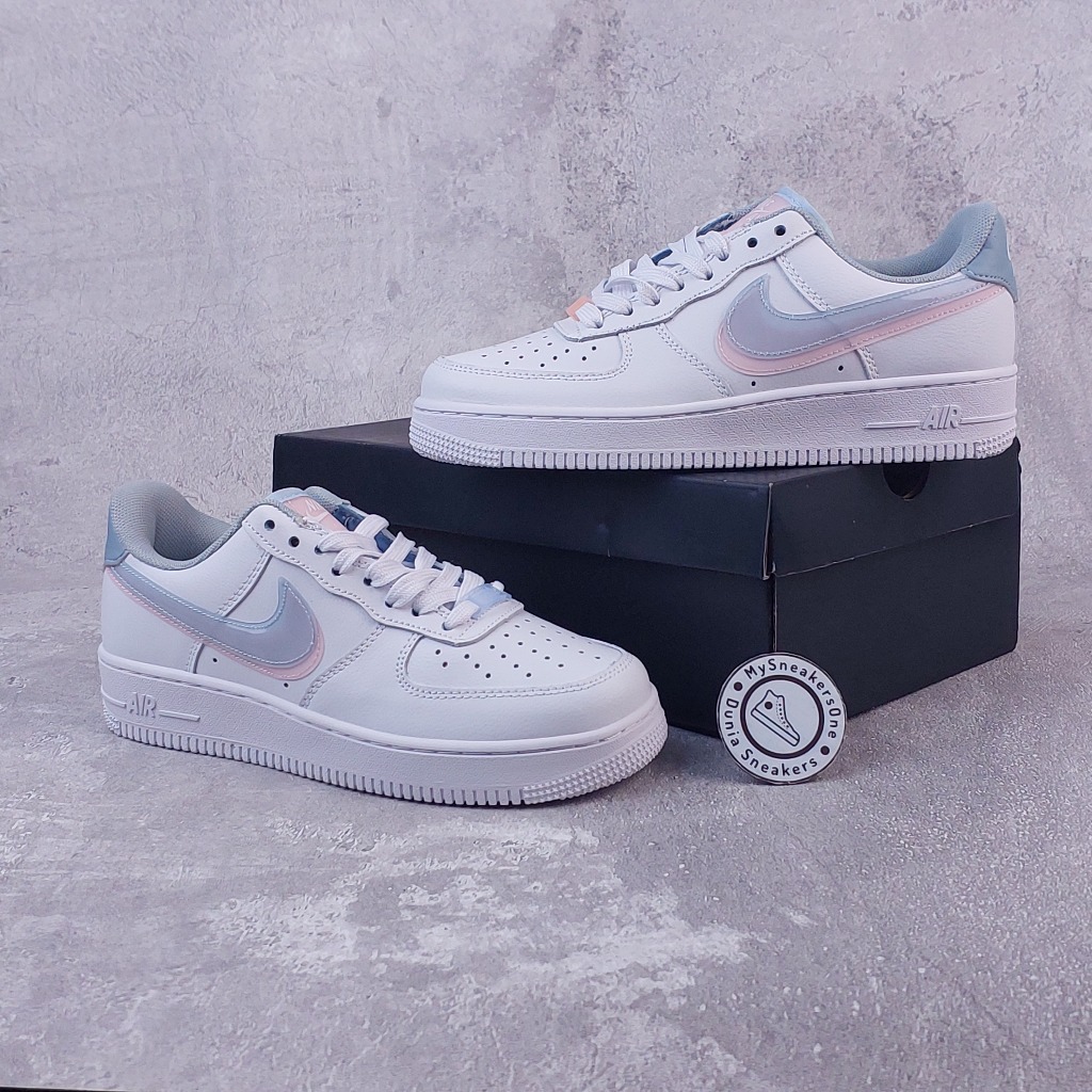 Nike Air Force 1 Lv8 Double Swoosh Light Armory Blue Shopee Malaysia