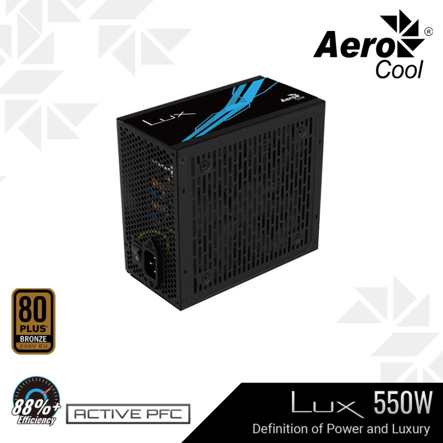 Aerocool LUX 550W 80+ BRONZE PSU POWER SUPPLY 550WATT 550WATT