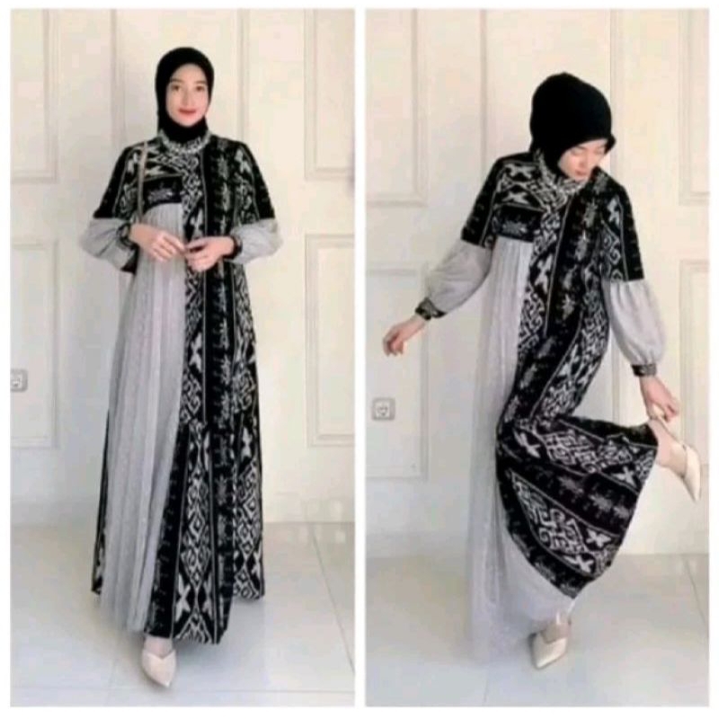 Gamis raya set couple Weaving Clothes For muslimah Couples Invitation ...