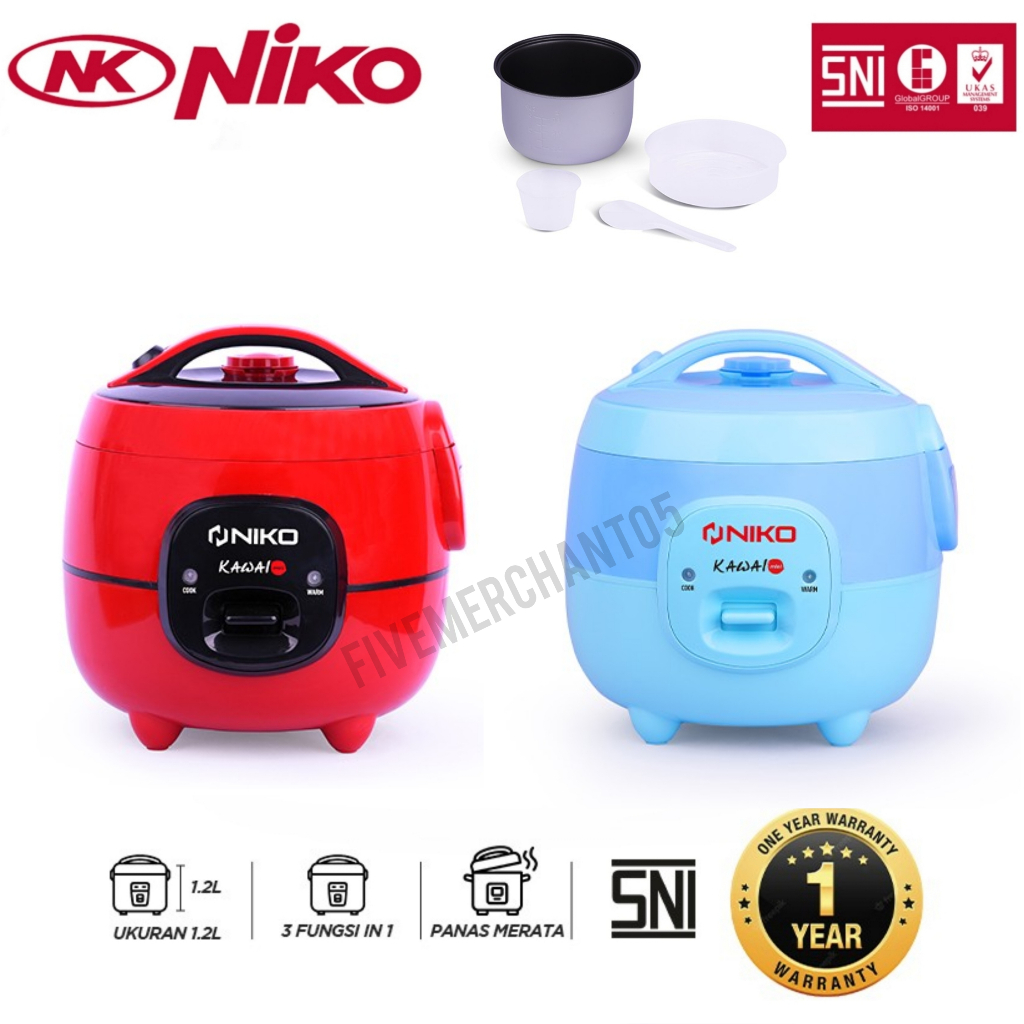 Rice Cooker Niko Mini Kawai 1 Liter Magic Com Rice Cooker Steamer 1l Low Watt SNI Guarantee