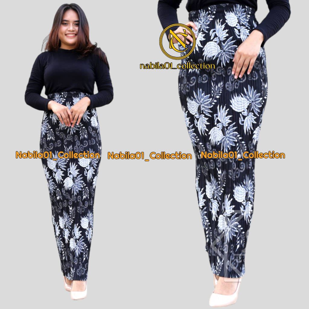 Motif Batik Pleated Skirt Kebaya Bottoms Batik Skirts Jumbo Batik Pleated Skirts Shopee Malaysia