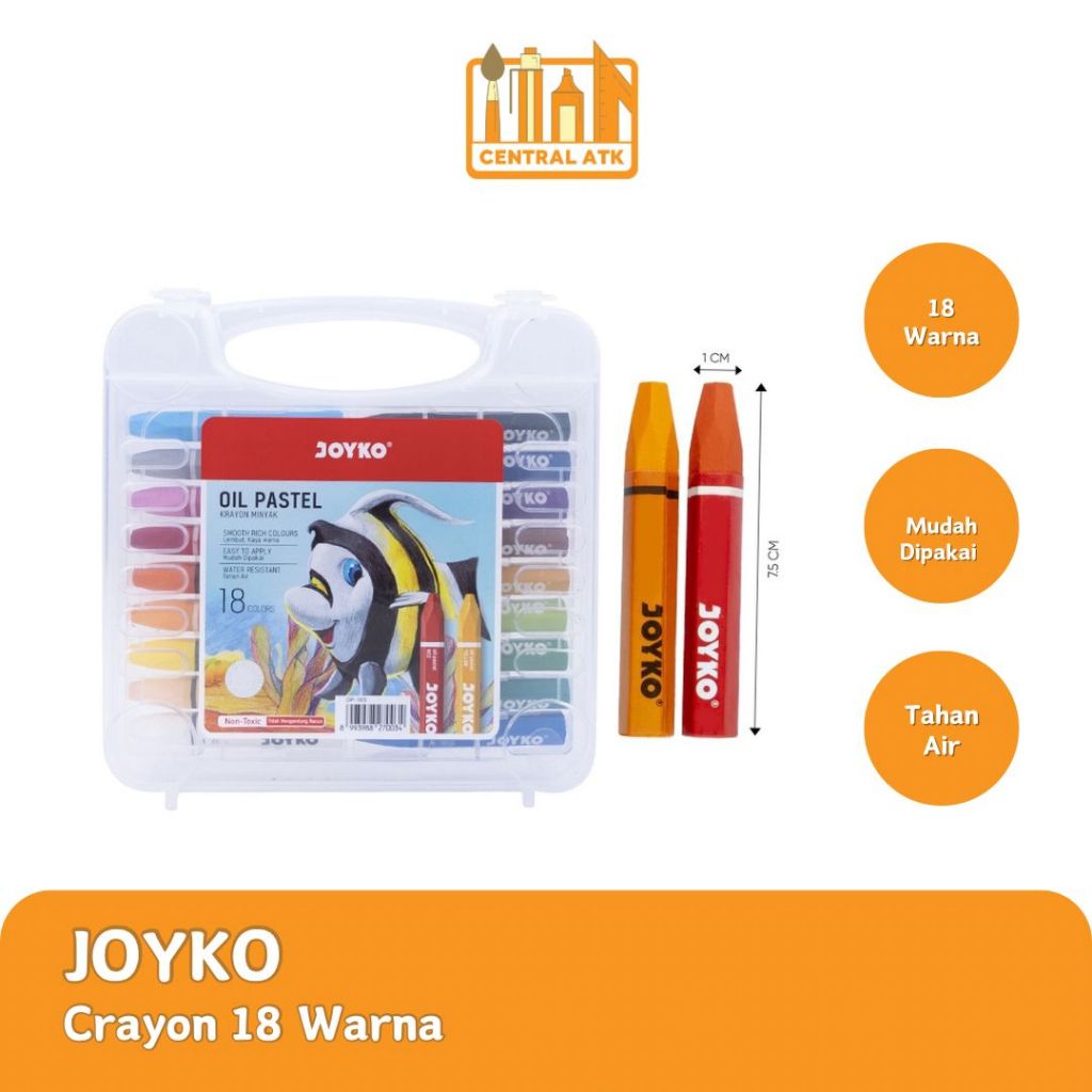 Crayon/oil PASTEL-JOYKO Contents 18 Colors | Shopee Malaysia