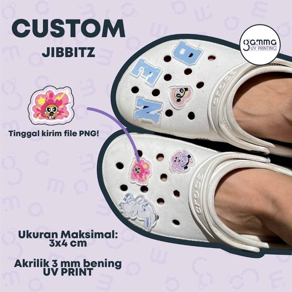 Jibbitz Acrylic Custom New Jeans BT21 Seventeen/Crocs Custom Name