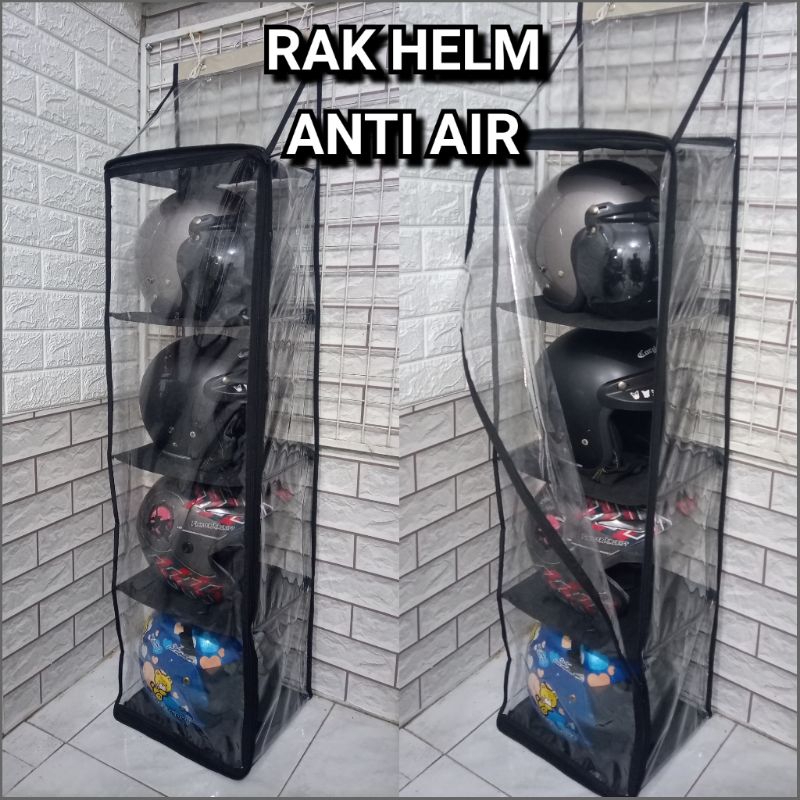 4-COMPANY HELMET RACK FOR ADULT HELMETS, TRANSPARENT, WATERPROOF, THICK ...