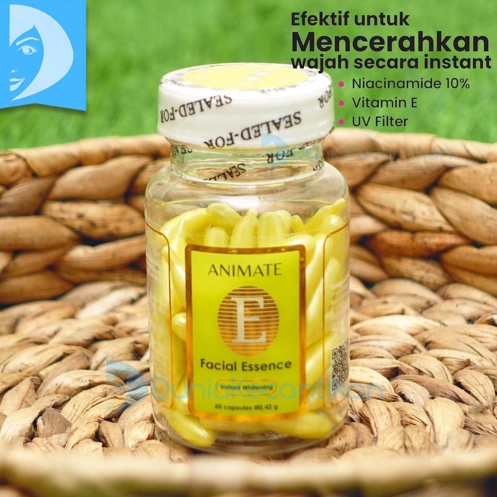 Animate Facial Essence Serum Vitamin E Original 100 Original BPOM And Halal Contents 60