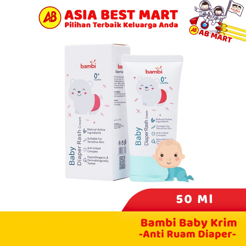 Bambi Baby Diaper Rash Cream Baby Anti Rash Cream 50 Ml | Shopee Malaysia