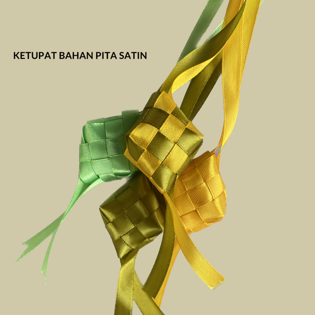 Ketupat Satin Ribbon Parcel Decoration Eid Ramadhan Eid Al-Fitr (6 pcs ...