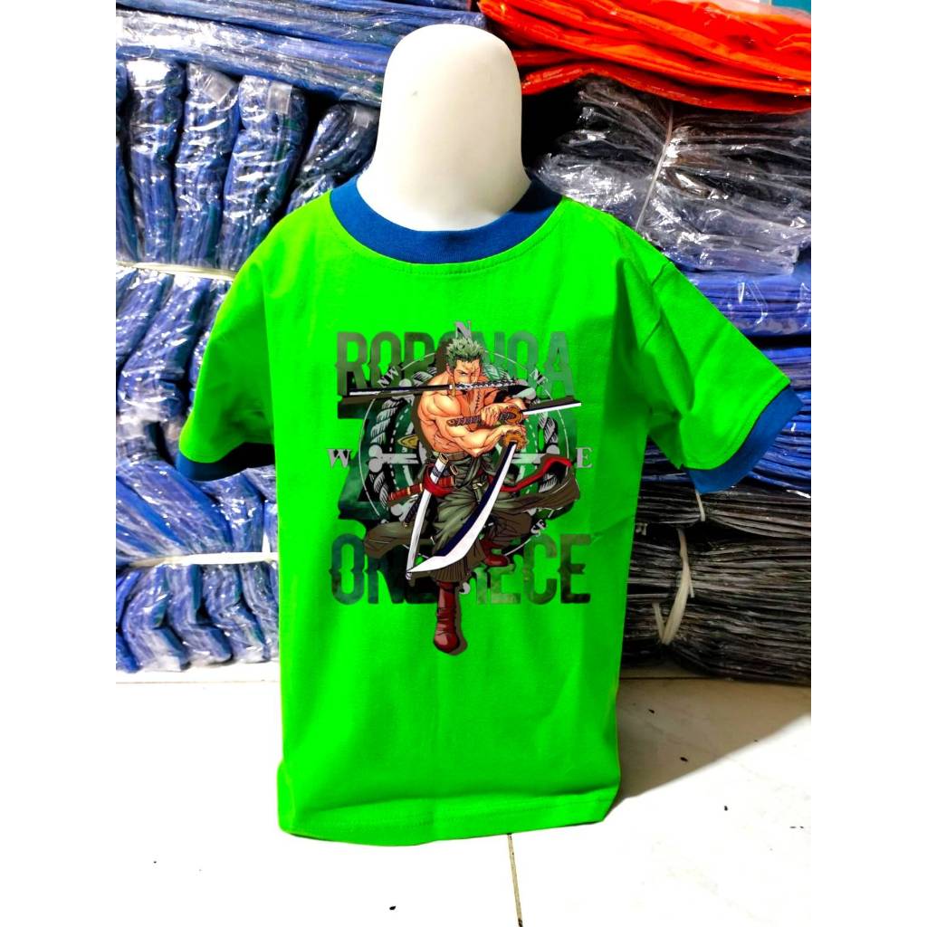 Roronoa ZORO ONE PIECE T-Shirt For Kids ONE PIECE SIZE 6-14 LD 38 40 42 ...