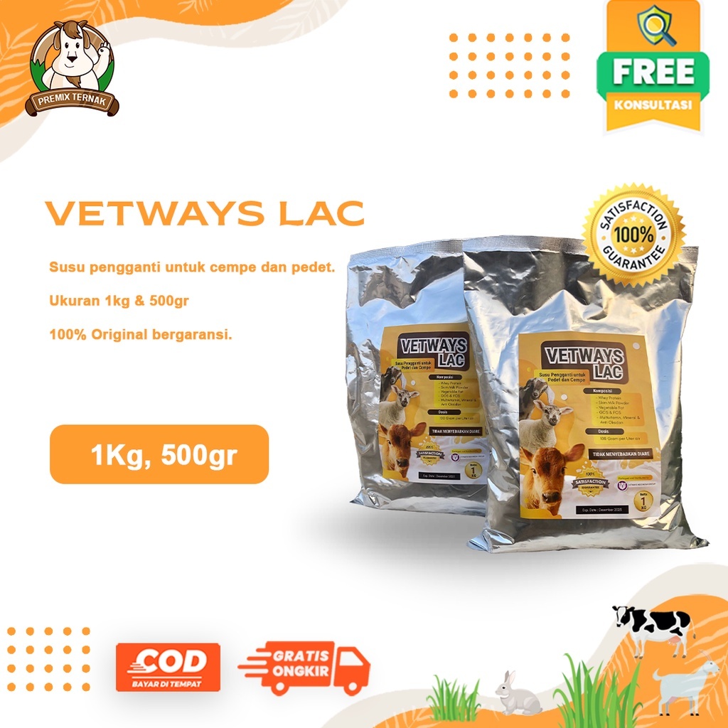 Vetways LAC 1kg AntiDiarrhea Milk Milk Connected/Substitute For