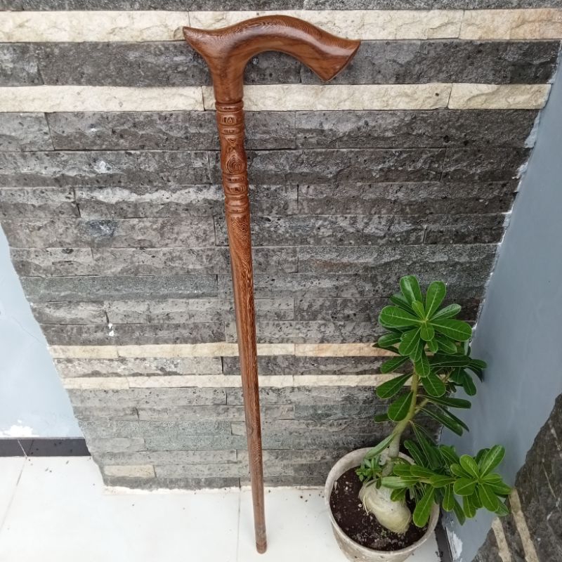 KAYU Javanese Moringa Wood Walking Stick premium cula model Lathe ...