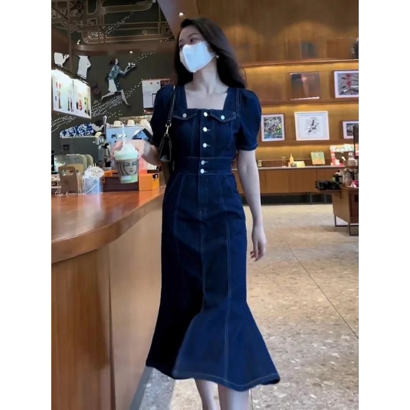 SEVEN.CLOTH - Yana Dress Jeans Dress Korean Fashion Style/ Dress Women's  Clothing/ Denim Dress | Shopee Malaysia