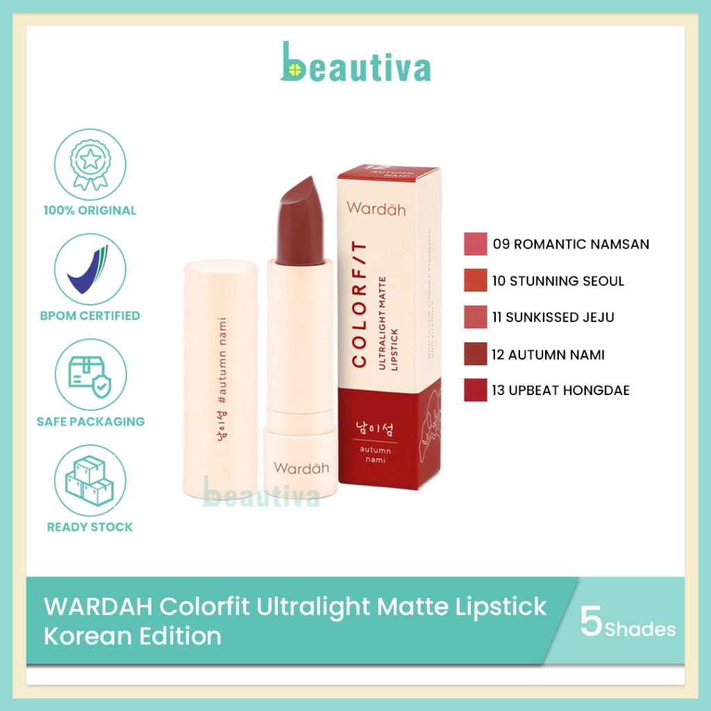 Wardah Colorfit Ultralight Matte Lipstick - Korean Limited Edition ...