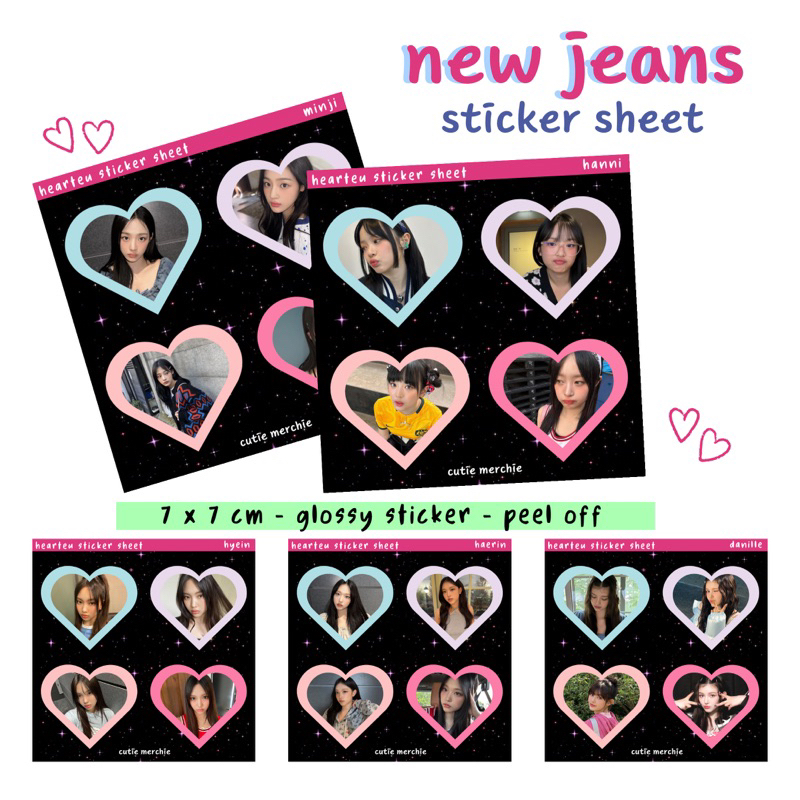 New JEANS HEARTEU STICKER LOVE DECO | Shopee Malaysia
