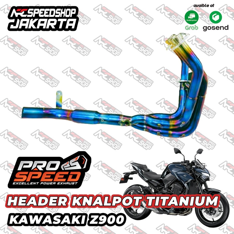 Prospeed Titanium Blue Z900 Z 900 RS Fullsystem Exhaust Neck Header ...