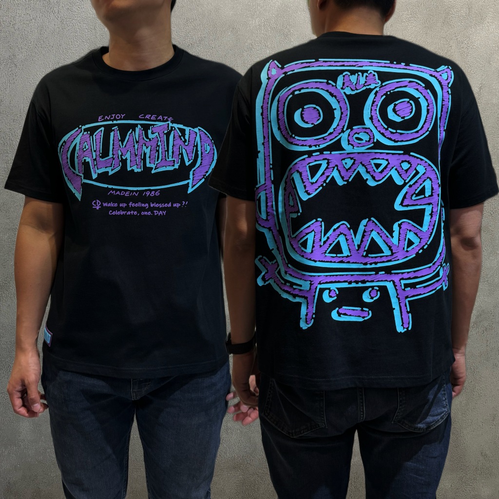 CALMIND Hand Drawn Monster Tee Calm Mind 100% Original | Shopee Malaysia