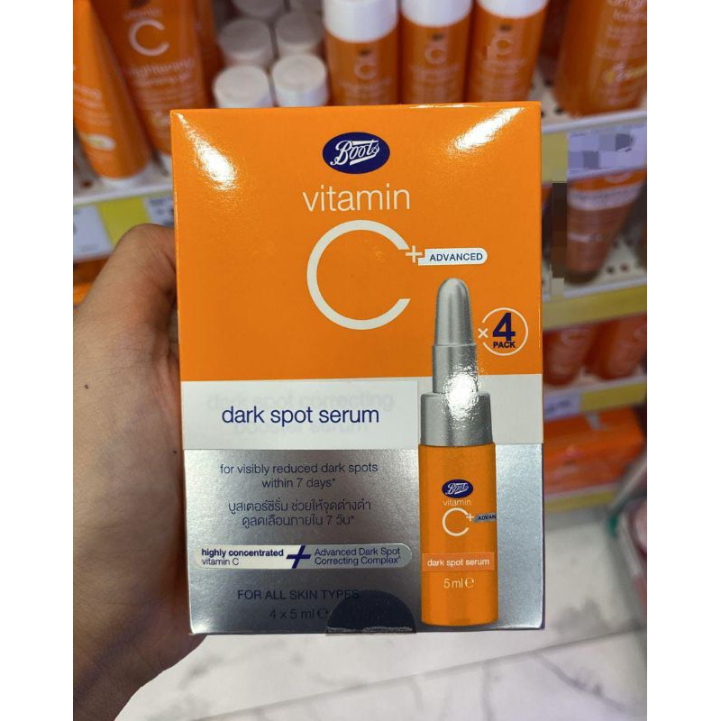 Boots Vitamin C Brightening Dark Spot Facial Serum 5ml Shopee