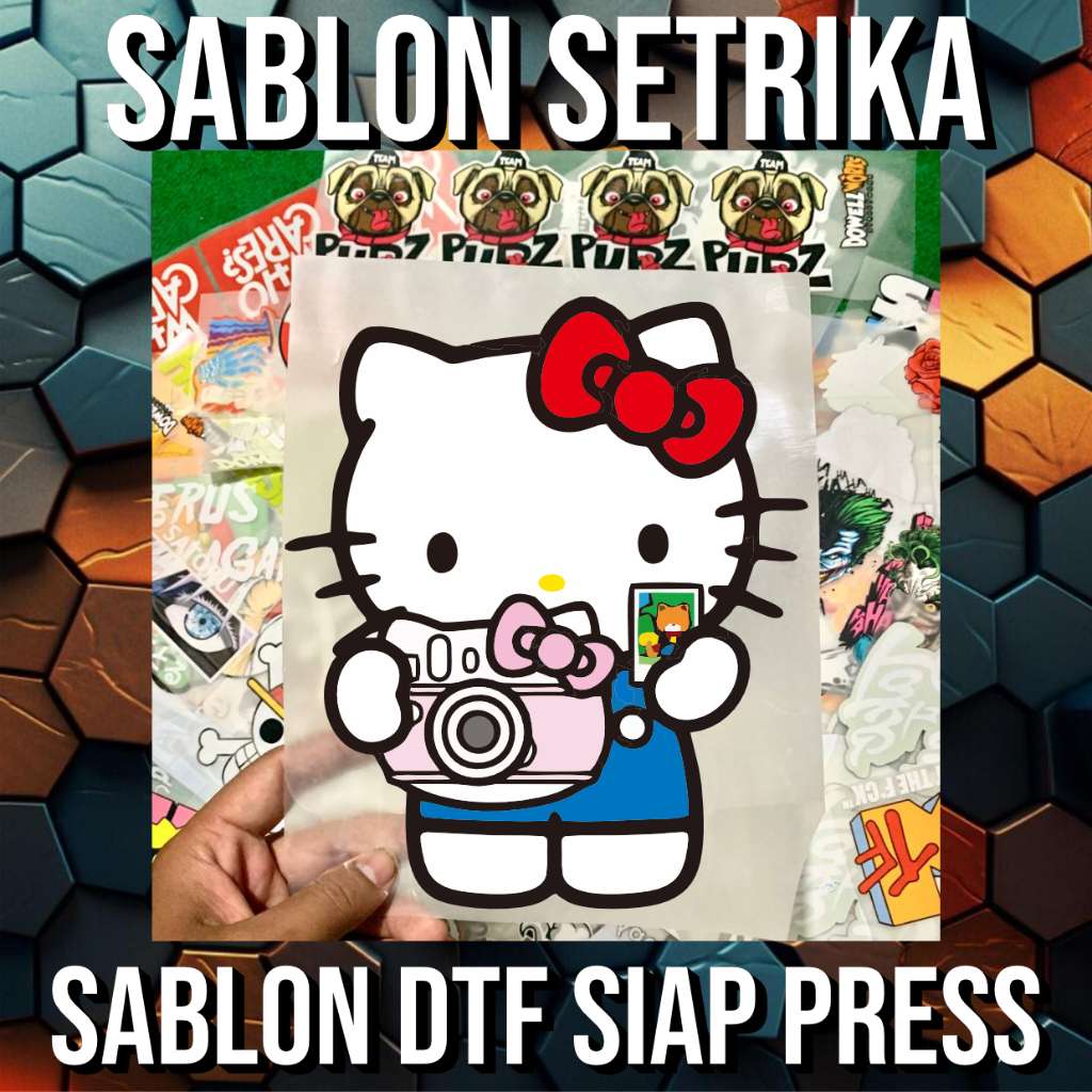 Drfeelgood DTF Sticker Screen PRINTING Iron HELLO KITTY Theme Latest Funny Cool Design DISTRO ...