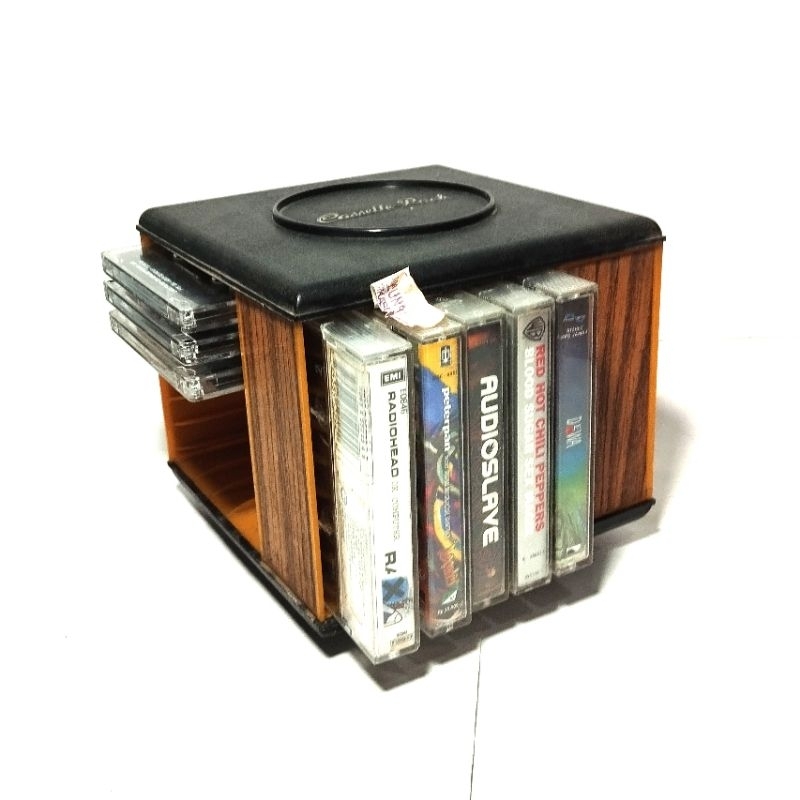 Vintage old school cassette rack rotating tape cassette rack | Shopee ...