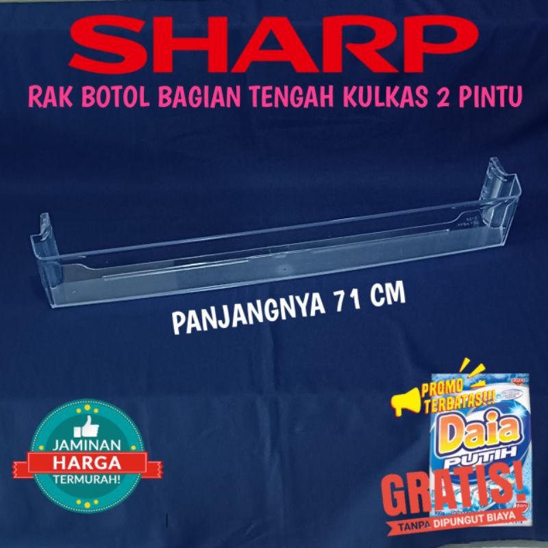 SHARP 2-DOOR REFRIGERATOR BOTTLE RACK, CENTER PART, LENGTH 71 cm ...