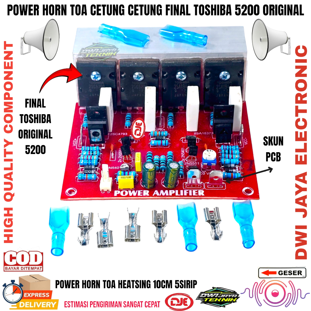 Toshiba Original TOA Final Power Horn Driver Kit Ready To Use | Shopee ...
