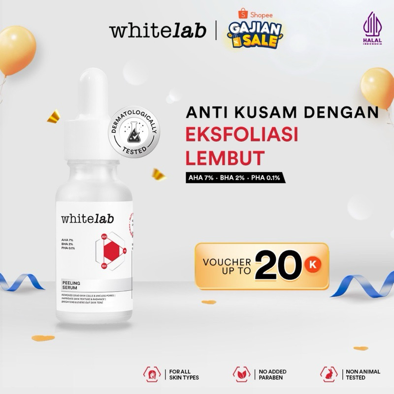 Whitelab Peeling AHA BHA PHA Serum - Dead Skin Cell Removal Exfoliation ...