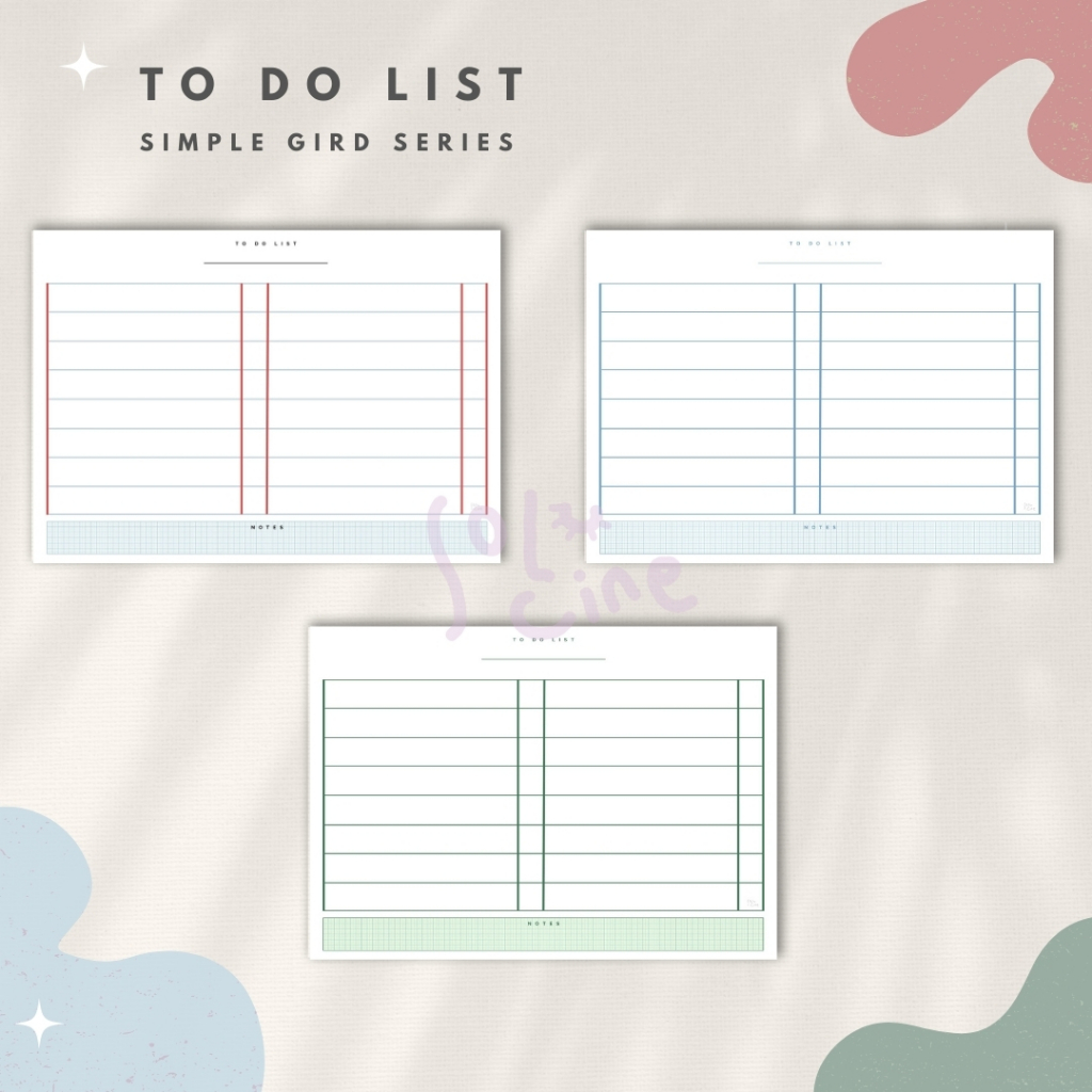 To do List / Check List / Wall Planner - Simple Grid Series | Shopee ...