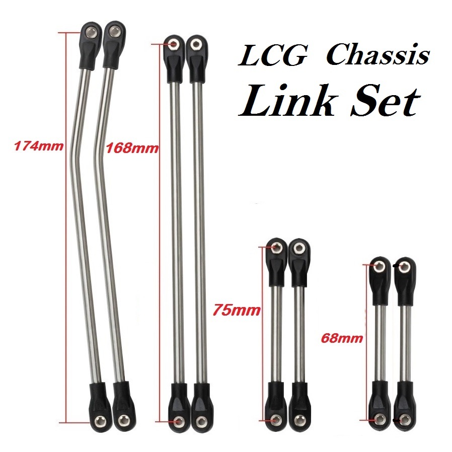 Lot De 10 Tiges De Liaison En Laiton Pour Axial SCX10 III - 1/10 Crawler RC (réf. AX103007)