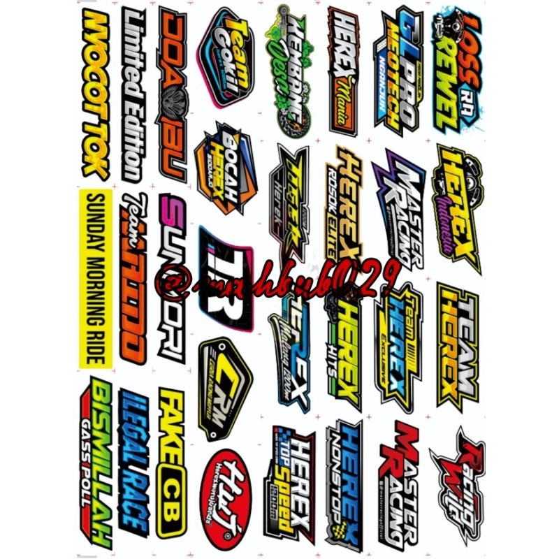 Sticker Workshop Sticker Sponsor Sticker Racing Sticker Racing Sticker ...