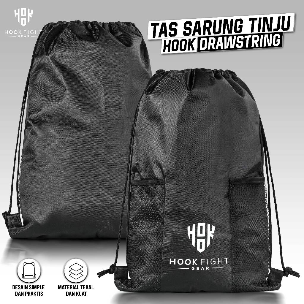 Black Drawstring Hook Boxing Gloves Bag Boxing Gloves Hook Bag | Shopee ...