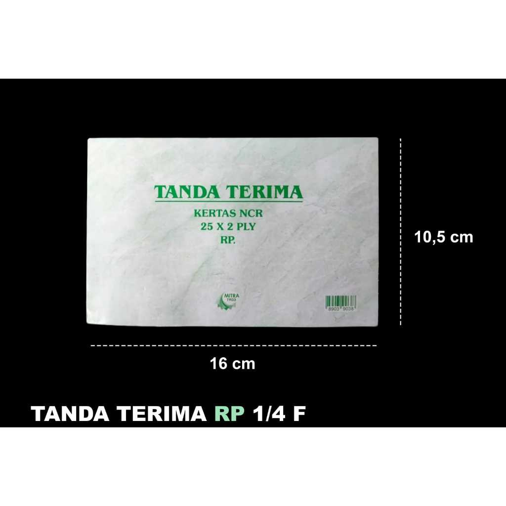 Rupiah receipt (RP) NCR Paper 2PLY/ 2 copies of Rupiah receipt book ...