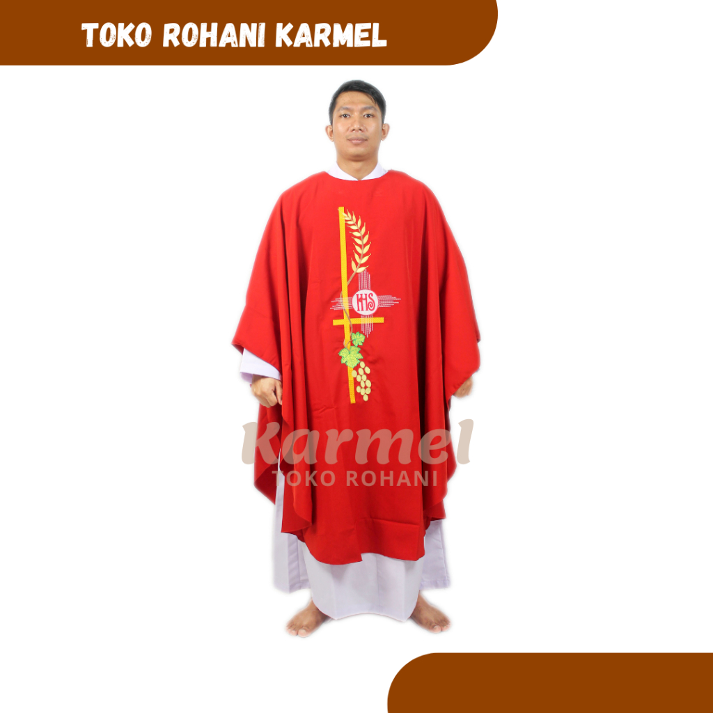 MERAH KASULA ROMO (RED) / KASULA PASTOR / JUBAH ROMO | Shopee Malaysia