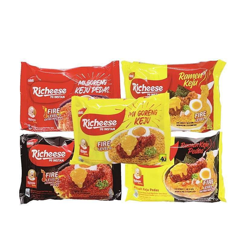 Richeese Vegetable Cheese Noodles All Variant Fried Noodles Spicy ...