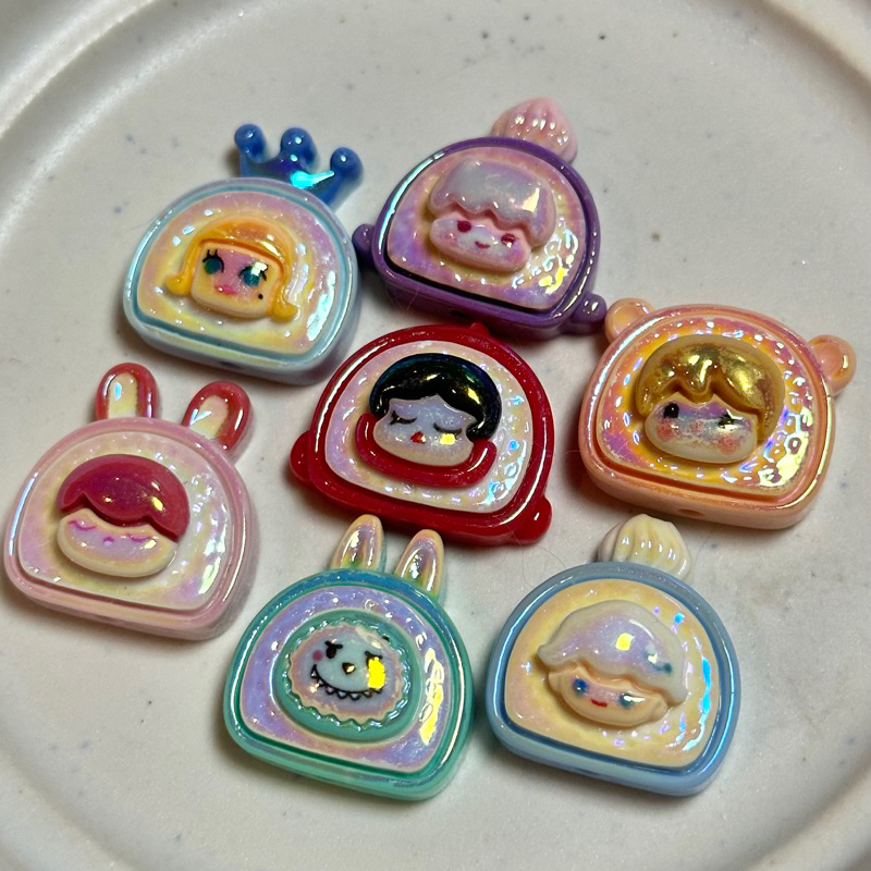 [1 Pcs] Beads Popmart Bread Skullpanda Labubu Dimoo UV Luxury WITH ...