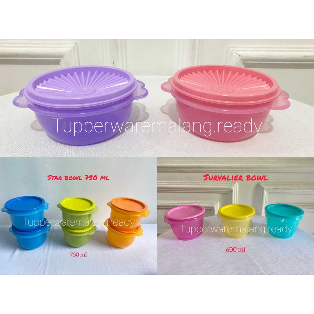 Tupperware JAR/ FOOD STORAGE/ SNACK BOWL/ STAR BOWL/ SURVALIER | Shopee ...