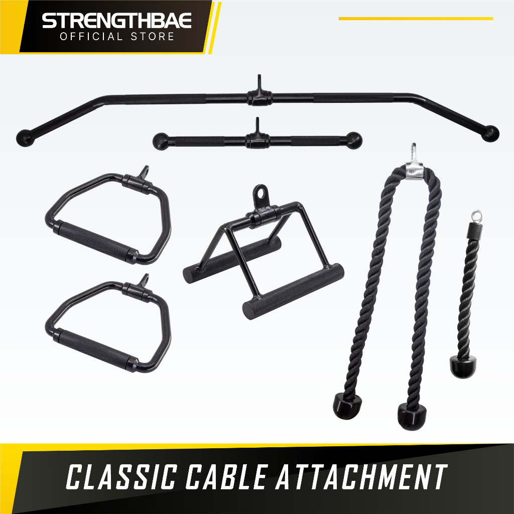 Classic Cable Attachment STRENGTHBAE Lat Pulldown Row Bar DV Handle ...