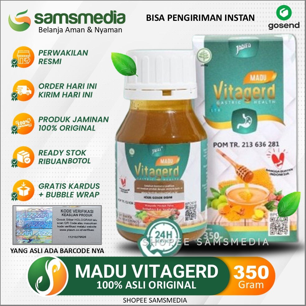 Vitagerd Honey 100% Original BPOM Vitagerd Stomach Acid Medicine ...