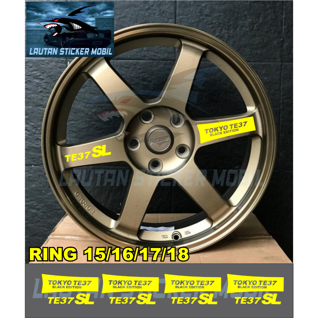 Cutting Sticker Rims Tokyo te37 BLACK EDITION Vlek Mobil Tokyo te37 ...