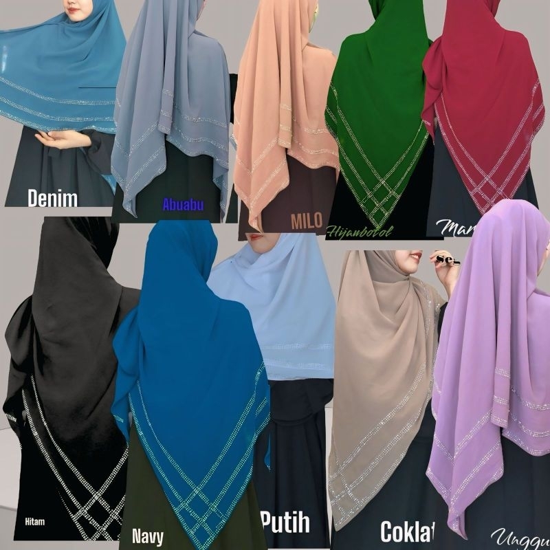 MATA Swarosky TRIANGLE HIJAB VARIATIONS WITH BLINK EYE MODELS IMPORTED ...