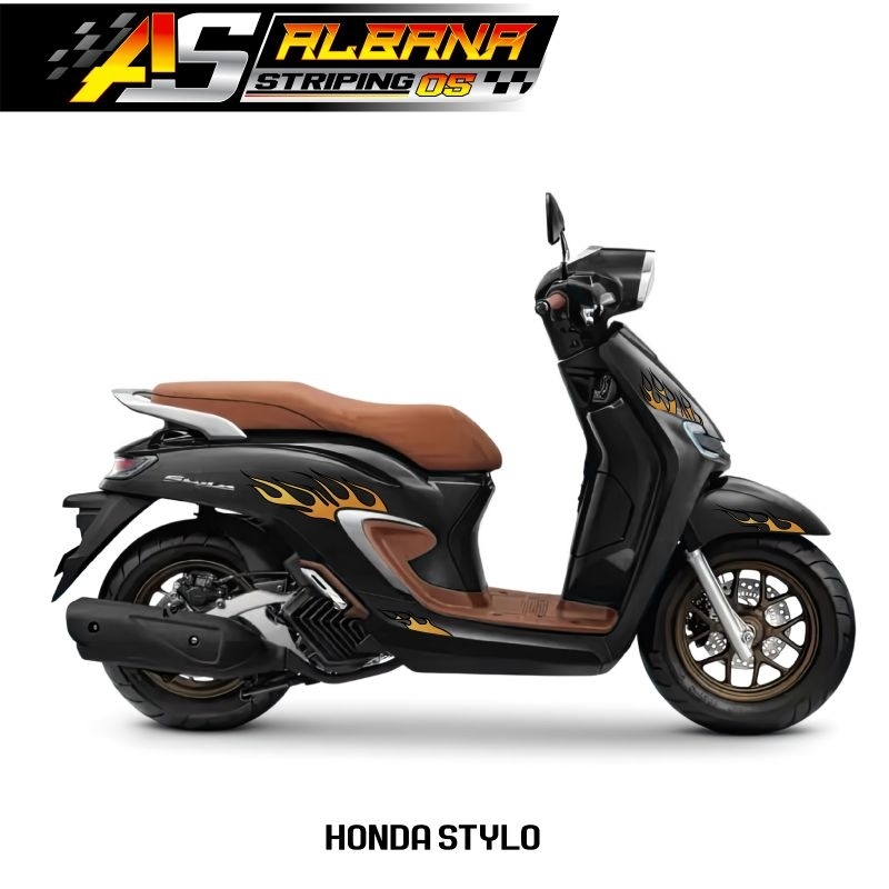 Honda STYLO TRANSPARENT STRIPING/HONDA STYLO TRANSPARENT STICKER FIRE ...
