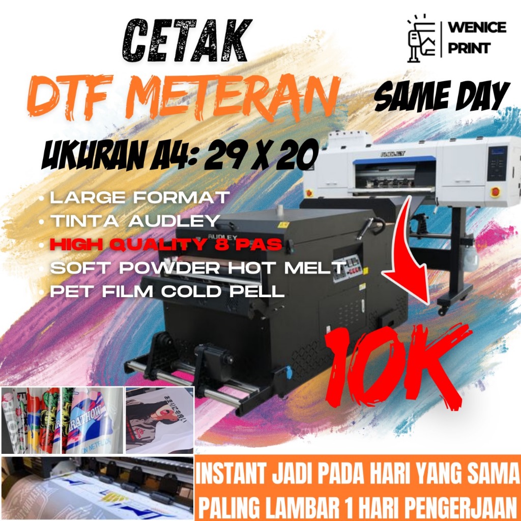 Custom DTF Screen Printing - A4, A3, & Meter, High Quality 8 Pass ...