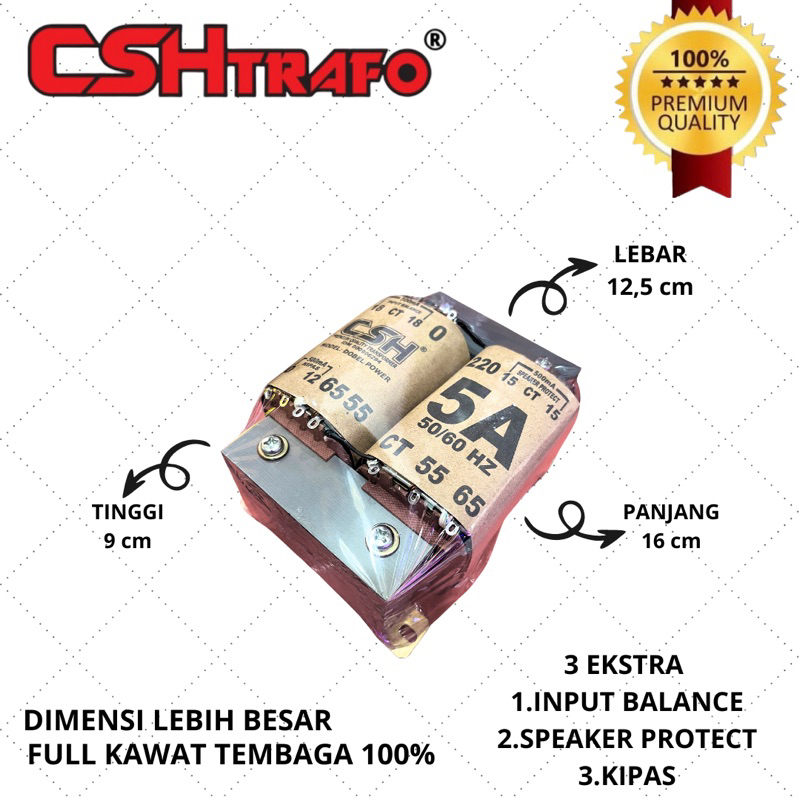 Double Power Transformer CSH 5A CT 65V 100 Pure Copper Shopee Malaysia