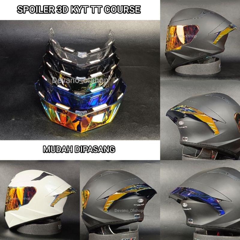 3D spoiler for KYT TT course ttcourse kyt ttc helmet Shopee Malaysia